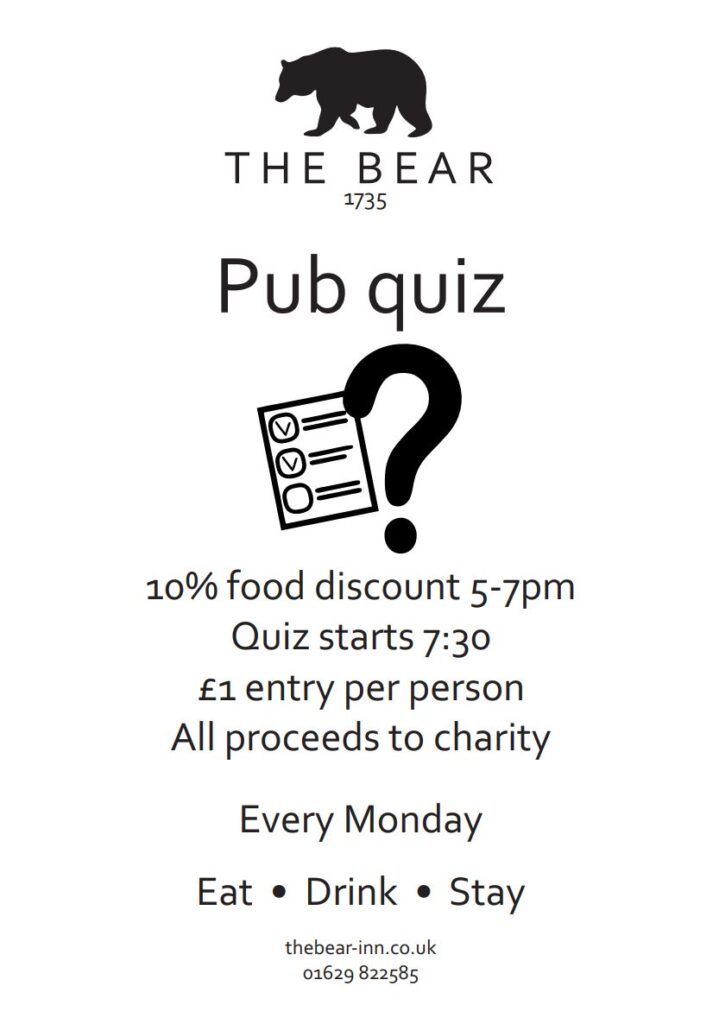 Monday night pub quiz